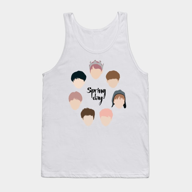 BTS Spring Day Tank Top by ZeroKara